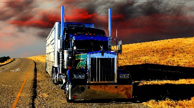 truck on the side of the road